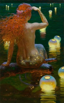  russisch malerei - Victor Nizovtsev 1965 Russisch Meerjungfrau Fantasie